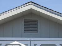 10x12 Front Entry Peak Style Storage Shed with Light Grey Engineered LP Smart Side Siding and Gable End Vents